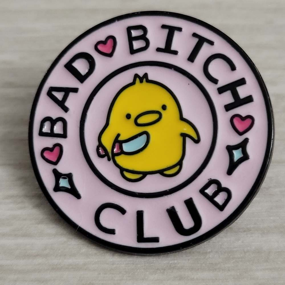 Duckie With A Knife Enamel Pin